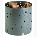Armazenamento de madeira ver cinza leitosa Dixneuf Design de aço