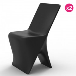 Set von 2 Stühlen Vondom Design Sloo schwarz