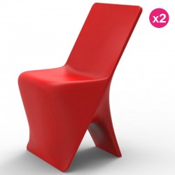 Juego de 2 sillas VONDOM diseño Sloo red