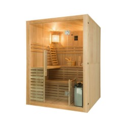 Traditionelle Sauna 4-Sitzer-Vollpackung mit 4,5 kW Harvia Ofen + Steine & Zubehör