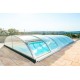 Rifugio per piscina in alluminio e policarbonato 390 x 642 x 75