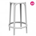 Set of 4 high stools Brooklyn Vondom seat height 66 white