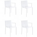 Set of 4 white Vondom Quartz armchairs