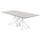 Table Faz Vondom 200x100 stainless steel base white top