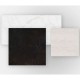 Table basse carrée Pixel Vondom Dekton Entzo blanc et pieds blancs 40x40xH25