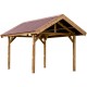 Holzcarport 18m2 mit Habrita Dach