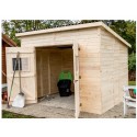 Garden shed Habrita solid wood 25,37 m2 with flat steel roof