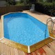 Zwembad Hout Ubbink Azura 400x750 H130 Liner Blauw