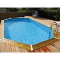 Pool Wood Ubbink Océa 470X860 H130cm Gray Liner