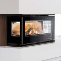 Wood insert Ferlux Panoramic 90 with 3 glazed sides 18 kW