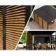 Pérgola bioclimática Habrita aluminio 2 caras ventosas imitación madera 10,80 m2