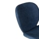 Set de 2 sillas encimera Ania Fabric Dark Blue Base Metal VeryForma
