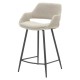 Conjunto de 2 Cadeiras Workbench Eme fivela de tecido cinza claro Base Metal VeryForma