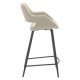 Set of 2 Chairs Worktop Eme fabric loop Caramel Base Metal VeryForma