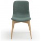 Conjunto de 2 Cadeiras de Jantar Aty Green Fabric Base Natural Ash VeryForma