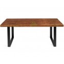 Annette Premium Wooden Dining Table 1.95x0.96m Walnut Colour